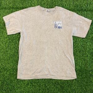 Grey Vintage 2011 Game Day Mustangs Football Graphic Tee
